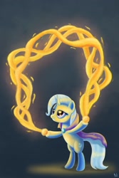 Size: 2000x3000 | Tagged: dead source, safe, artist:polkin, character:trixie, species:pony, bipedal, cape, clothing, female, high res, magic, magic trick, performance, solo, trick