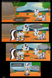 Size: 1600x2400 | Tagged: safe, artist:diegotan, character:zecora, species:zebra, comic, father, filly, foal