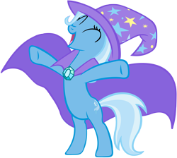 Size: 3000x2689 | Tagged: safe, artist:shelmo69, character:trixie, species:pony, bipedal, cape, clothing, female, simple background, solo, transparent background, vector