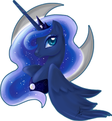 Size: 2113x2284 | Tagged: safe, artist:ladyamaltea, character:princess luna, species:alicorn, species:pony, g4, bust, colored pupils, female, high res, horn, jewelry, mare, portrait, profile, regalia, simple background, solo, tiara, transparent background