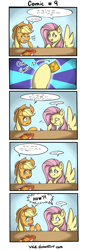 Size: 1697x4817 | Tagged: safe, artist:vicse, character:applejack, character:fluttershy, cheez-it, comic, product placement