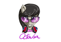 Size: 3672x2505 | Tagged: safe, artist:vicse, character:octavia melody, female, glasses, headphones, solo