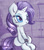 Size: 656x754 | Tagged: safe, artist:kyodashiro, character:rarity, species:pony, species:unicorn, g4, :t, annoyed, atryl-ish, bedroom eyes, controller, cute, eyeshadow, female, gamer rarity, gaming, makeup, mare, pouting, raribetes, rarigamer, simple background, sitting, solo, style emulation, video game
