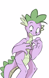 Size: 1639x2625 | Tagged: safe, artist:psychoon, character:spike, male, older, solo, teenage spike