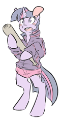 Size: 832x1707 | Tagged: safe, artist:cleppyclep, character:twilight sparkle, species:pony, baseball bat, bipedal, clothing, female, home run, semi-anthro, solo