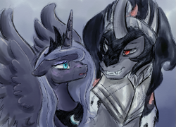 Size: 747x538 | Tagged: safe, artist:remains, character:king sombra, character:princess luna, ship:lumbra, female, male, s1 luna, shipping, straight