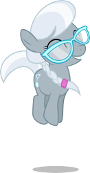 Size: 4945x9417 | Tagged: safe, artist:gezawatt, character:silver spoon, episode:twilight time, g4, my little pony: friendship is magic, absurd resolution, cute, female, glasses, missing accessory, pronking, silverbetes, simple background, solo, transparent background, vector