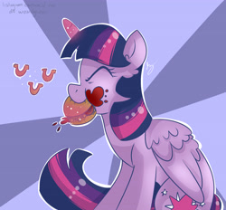 Size: 5000x4644 | Tagged: dead source, safe, artist:bloodyhellhayden, character:twilight sparkle, character:twilight sparkle (alicorn), species:alicorn, species:pony, episode:twilight time, g4, my little pony: friendship is magic, absurd resolution, eating, female, food, hay burger, ketchup, magic, mare, messy eating, solo, that pony sure does love burgers, twilight burgkle