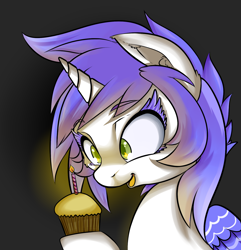 Size: 1478x1534 | Tagged: safe, artist:vicse, oc, oc only, oc:wickle smack, species:pegasus, species:pony, candle, cupcake, solo, wickle