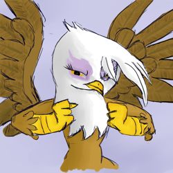 Size: 1024x1024 | Tagged: safe, artist:drakmire, character:gilda, species:griffon, female, solo
