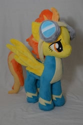 Size: 662x1000 | Tagged: safe, artist:makeshiftwings30, character:spitfire, species:pegasus, species:pony, female, goggles, irl, mare, photo, plushie, solo, wonderbolts uniform