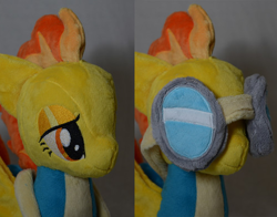 Size: 498x391 | Tagged: safe, artist:makeshiftwings30, character:spitfire, species:pegasus, species:pony, female, goggles, irl, mare, photo, plushie, solo