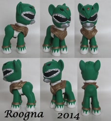 Size: 1100x1200 | Tagged: safe, artist:roogna, brushable, custom, green ranger, ponified, power rangers, toy
