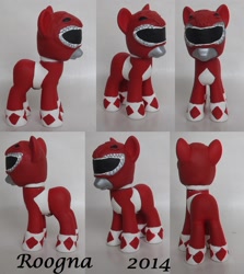 Size: 1250x1400 | Tagged: safe, artist:roogna, brushable, custom, ponified, power rangers, red ranger, toy