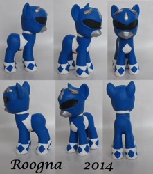 Size: 1150x1300 | Tagged: safe, artist:roogna, blue ranger, brushable, custom, ponified, power rangers, toy