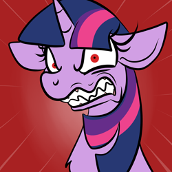 Size: 1280x1280 | Tagged: safe, artist:irishthorns, character:twilight sparkle, angry, female, solo