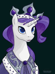 Size: 726x977 | Tagged: safe, artist:marbleyarns, character:rarity, crown, female, princess platinum, solo