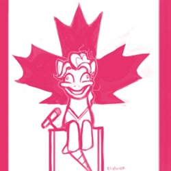 Size: 500x500 | Tagged: safe, artist:clorin spats, character:screw loose, canada, female, flag, solo