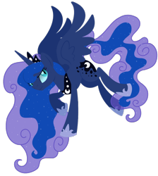 Size: 954x1067 | Tagged: safe, artist:cuttycommando, character:princess luna, species:alicorn, species:pony, cutie mark, female, flying, hooves, horn, jewelry, lineless, mare, regalia, simple background, solo, spread wings, tiara, transparent background, wings