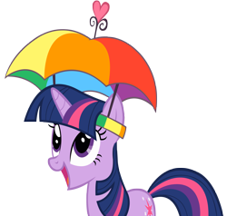 Size: 3876x3686 | Tagged: safe, artist:dentist73548, character:twilight sparkle, character:twilight sparkle (unicorn), species:pony, species:unicorn, episode:feeling pinkie keen, g4, my little pony: friendship is magic, clothing, female, hat, simple background, solo, transparent background, umbrella hat, vector