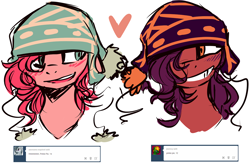 Size: 1280x838 | Tagged: safe, artist:facerenon, character:pinkie pie, ask, beanie, clothing, hat, limited palette, tumblr