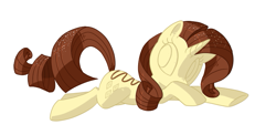 Size: 685x335 | Tagged: safe, artist:reuniclus, character:rarity, chocolate, food pony, original species
