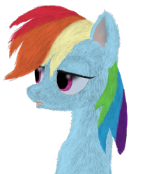 Size: 839x1007 | Tagged: safe, artist:fonypan, character:rainbow dash, female, portrait, pouting, solo