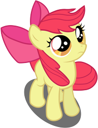 Size: 3298x4269 | Tagged: safe, artist:bobthelurker, character:apple bloom, species:earth pony, species:pony, episode:family appreciation day, g4, my little pony: friendship is magic, female, filly, frown, looking up, simple background, solo, transparent background, vector, windswept mane