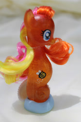 Size: 2848x4272 | Tagged: safe, artist:tiellanicole, character:bumblesweet, character:honeybuzz, species:sea pony, brushable, custom, irl, photo, solo, toy