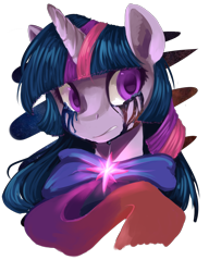 Size: 1500x1949 | Tagged: safe, artist:facerenon, character:twilight sparkle, crying, female, portrait, solo