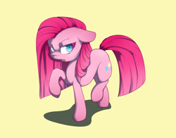 Size: 3409x2676 | Tagged: safe, artist:vicse, character:pinkamena diane pie, character:pinkie pie, female, raised hoof, simple background, solo, walking