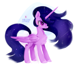 Size: 1280x1115 | Tagged: safe, artist:mirululu, character:twilight sparkle, character:twilight sparkle (alicorn), species:alicorn, species:pony, chest fluff, ethereal mane, female, flowing mane, solo