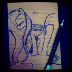 Size: 612x612 | Tagged: safe, artist:kittentoots, character:fluttershy, traditional art