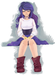 Size: 1280x1749 | Tagged: safe, artist:facerenon, character:rarity, my little pony:equestria girls, female, human coloration, humanized, solo