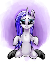 Size: 570x820 | Tagged: safe, artist:coke-brother, character:rarity, female, looking at you, solo, straight hair