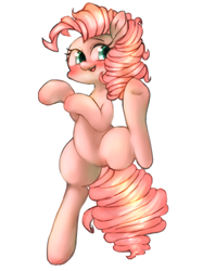 Size: 648x867 | Tagged: safe, artist:misocha, character:pinkie pie, species:pony, blushing, cute, diapinkes, featureless crotch, female, open mouth, pixiv, solo