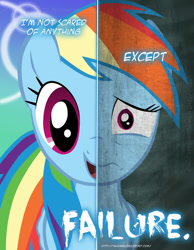 Size: 600x773 | Tagged: safe, artist:tehjadeh, character:rainbow dash, poster, two sided posters