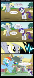 Size: 2650x6000 | Tagged: safe, artist:tehjadeh, character:derpy hooves, character:rainbow dash, character:rarity, species:pegasus, species:pony, episode:the last roundup, g4, my little pony: friendship is magic, comic, female, mare, revenge