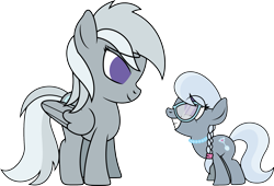 Size: 2013x1372 | Tagged: safe, artist:ideltavelocity, character:silver spoon, character:silverspeed, inkscape, mama silverspeed, mother and daughter, simple background, transparent background