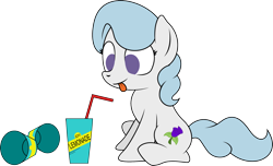 Size: 2152x1306 | Tagged: safe, artist:ideltavelocity, character:royal blue, cup, lemonade, royal blue, solo, tongue out