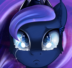 Size: 5000x4700 | Tagged: safe, artist:vicse, character:princess luna, species:alicorn, species:pony, :<, absurd resolution, crying, cute, eye reflection, female, sad, solo