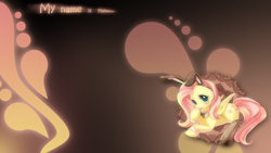 Size: 1920x1080 | Tagged: safe, artist:romus91, artist:soukitsubasa, character:fluttershy, bunny ears, clothing, stockings, wallpaper