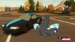 Size: 1280x720 | Tagged: safe, artist:equestianracer, character:thunderlane, species:pegasus, species:pony, car, ford, ford mustang, forza horizon, male, mustang, solo