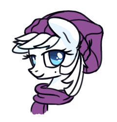 Size: 966x1008 | Tagged: safe, artist:chef j, character:double diamond, episode:the cutie map, g4, my little pony: friendship is magic, beauty mark, clothing, hat, pretty, rule 63, scarf, slalom slopes, solo