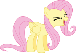 Size: 9313x6544 | Tagged: safe, artist:emedina13, character:fluttershy, species:pegasus, species:pony, episode:sonic rainboom, g4, my little pony: friendship is magic, absurd resolution, cheering, eyes closed, female, flutteryay, mare, simple background, transparent background, vector, yay