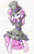 Size: 1201x1920 | Tagged: safe, artist:gezawatt, character:pinkie pie, species:anthro, species:earth pony, species:unguligrade anthro, g4, arm hooves, bow tie, clothing, colored, dress, elegant, female, hat, ink drawing, looking at you, mare, painting, simple background, smiling, solo, traditional art, watercolor painting, white background