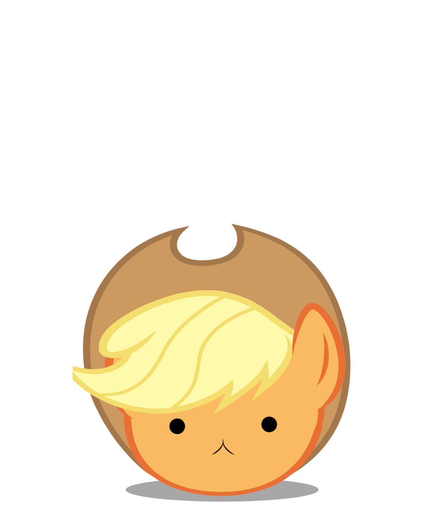 Size: 1400x1700 | Tagged: safe, artist:paragonaj, character:applejack, :<, animated, blob, bouncing, clothing, cute, female, hat, loop, simple background, solo