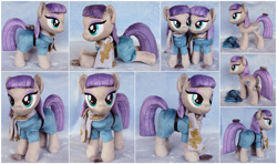 Size: 2343x1390 | Tagged: safe, artist:buttercupbabyppg, character:boulder, character:maud pie, clothing, cute, irl, maudabetes, multeity, photo, plot, plushie, scarf