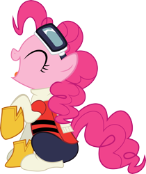 Size: 8001x9515 | Tagged: safe, artist:emedina13, character:pinkie pie, absurd resolution, crossover, female, flcl, haruhara haruko, solo