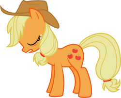 Size: 3720x3001 | Tagged: safe, artist:emedina13, character:applejack, episode:applebuck season, g4, my little pony: friendship is magic, dozing upright like horses do, high res, simple background, sleeping, sleeping while standing, transparent background, vector